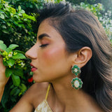 THE IVY Opal and Emerald earrings
