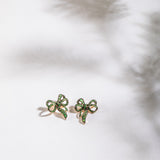 Tsavorite Bow Earrings