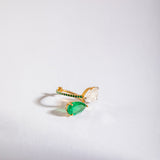 Toi Et Moi Emerald And Frosted Diamond Ring