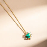 Malachite And Diamond Love Necklace