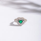 J'taime Emerald and Diamond Ring