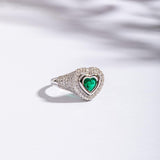J'taime Emerald and Diamond Ring