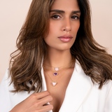 Amethyst and Diamond Love Pendant