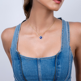 Blue Lapiz Starburst Necklace