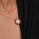 Citrine Polki and Diamond Necklace