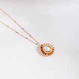Citrine Polki and Diamond Necklace