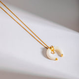 Large Crescent Moon Necklace