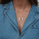 Large Crescent Moon Necklace