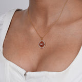 Orange Chalcedony Encircled Starburst