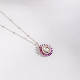 Purple Amethyst Polki Pendant