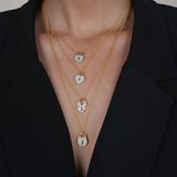 Antique Love Lock Diamond Necklace