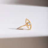 Opal and Diamond Evil Eye Ring