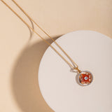 Orange Chalcedony Encircled Starburst