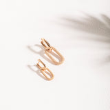 Paper Clip Diamond Earrings